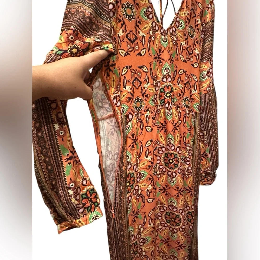 FARM Rio Peach Mosaic Print Maxi Dress - Picture 9 of 12
